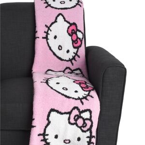 🆕️ SANRIO HELLO KITTY PRETTY FACES FEATHER KNIT THROW 💗